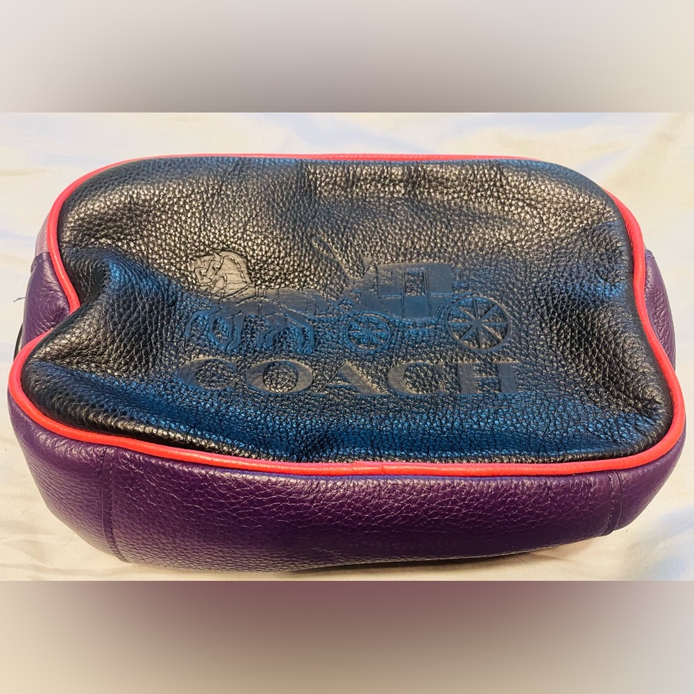 Coach Black and Purple Shoulder Bag